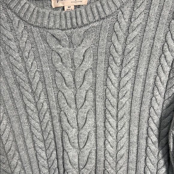 Philosophy Gray Cable Knit Sweater Small - Picture 4 of 6